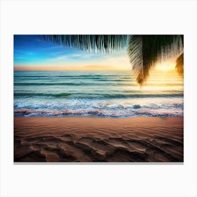 Sunset On The Beach 12 Canvas Print