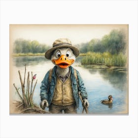 Ducks In The Woods Canvas Print