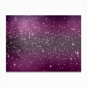 Purples Shade Shining Star Background Canvas Print