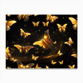 Golden Butterflies 19 Canvas Print