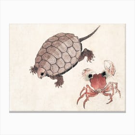 Turtle And Crab, From Album Of Sketches (1814), Katsushika Hokusai Canvas Print