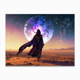 Man Walking In The Desert Canvas Print