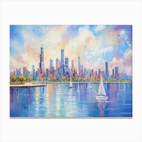 Chicago Skyline 2 Canvas Print