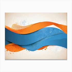 Abstract Blue And Orange Background Canvas Print