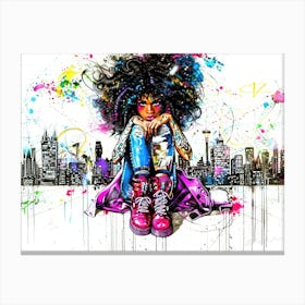 Little Miss Perfect - Urban Threads Canvas Print