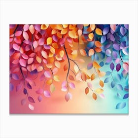 Paper Leaves Background Canvas Print