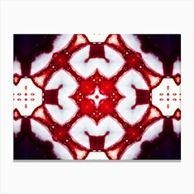 Modern Art Red And White Canvas Print