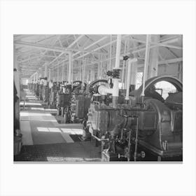 Untitled Photo, Possibly Related To Interior Of Diesel Engine Motor Plant At Oil Refinery, Seminole, Oklahoma By Canvas Print
