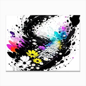 Abstract Flower Painting Canvas Print