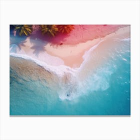 Bird's Eye View Of A Tropical Beach Canvas Print