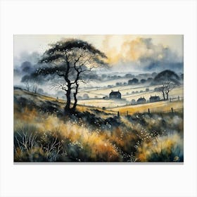 Country Landscape Painting Canvas Print