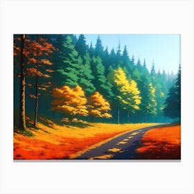 Autumn Road 6 Canvas Print