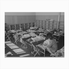 Nap Time In The Nursery School At The Fsa (Farm Security Administration) Farm Workers Community, Woodville 2 Canvas Print