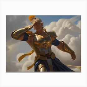 Warrior In Armor 4 Canvas Print