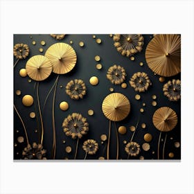 Gold Dandelion Canvas Print