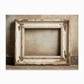 Vintage Textured Cardboard Frame Holding An Artistic Design Edges Worn And Gently Curling Patina O 1 Canvas Print