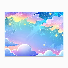 Sky And Clouds Background Canvas Print