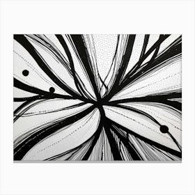 Black And White Flower Canvas Print