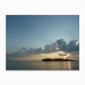 Sunset Over Island, Maldives | Seascape Photography Art Print Canvas Print