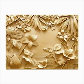 3D Gold Leaf Canvas Print