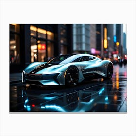 Futuristic Sports Car Canvas Print