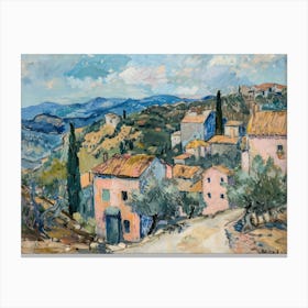 Countryside Comfort Painting Inspired By Paul Cezanne Canvas Print