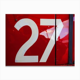 Racecar Number 27 Canvas Print