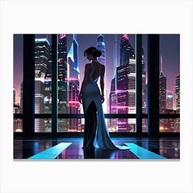 Futuristic Cityscape Canvas Print