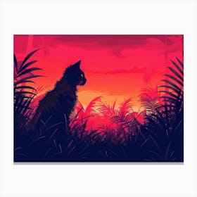 Cat In The Jungle Canvas Print