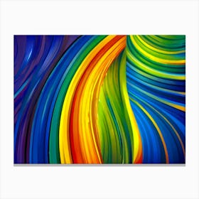 Abstract Rainbow Painting Canvas Print