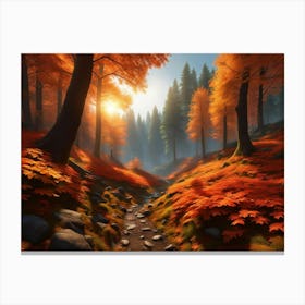 Autumn Forest Landscape 2 Canvas Print