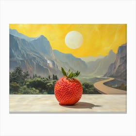 Strawberry In The Sun Canvas Print