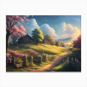 Flowering Path Canvas Print