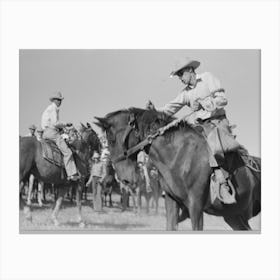 Untitled Photo, Possibly Related To Spectators At Bean Day Rodeo, Wagon Mound, New Mexico By Russell Lee 2 Canvas Print