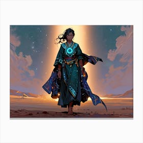 Woman In The Desert 7 Canvas Print