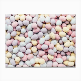 Pastel Candy Easter Eggs Canvas Print