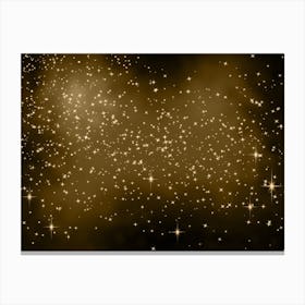 Peach Shining Star Background Canvas Print