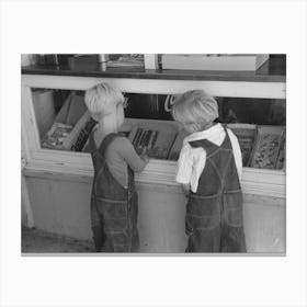 Little Boys Deciding What Kind Of Candy They Want To Buy, Caldwell, Idaho By Russell Lee Canvas Print