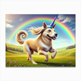 Magical Unicorn-Dog Canvas Print