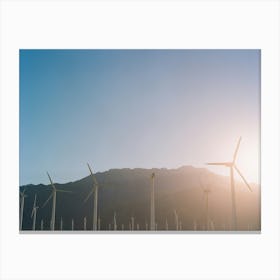 Palm Springs Windmills on Film Canvas Print