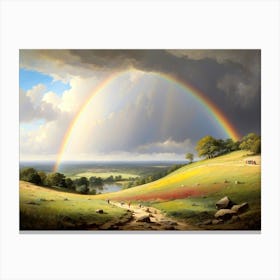 Rainbow Over A Hill 1 Canvas Print