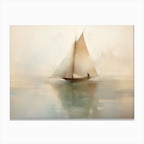 Vintage Sailboat Painting Canvas Print