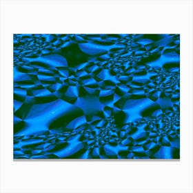 Abstract Dynamic Blue 3D Pattern Canvas Print