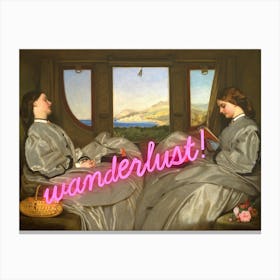 Wanderlust Vintage altered art Canvas Print