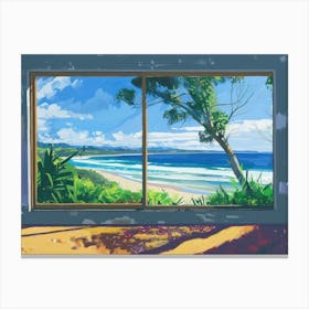 Byron Bay From The Window View Painting 2 Canvas Print