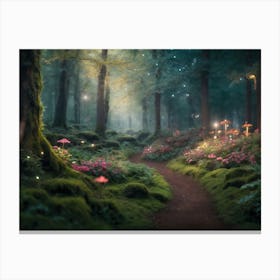 Magic Enchanted Forest Canvas Print