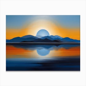 Calm Night S Blue Canvas Print