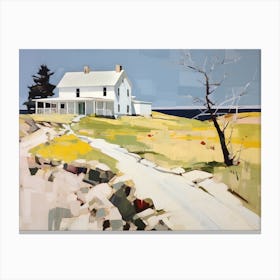 Landscape With The White Farmers House - expressionism 3 Canvas Print