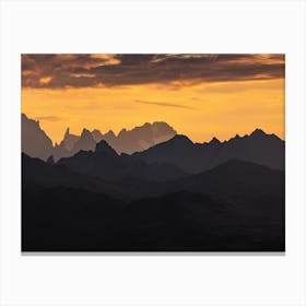 Chilean Mountains At Sunset Canvas Print