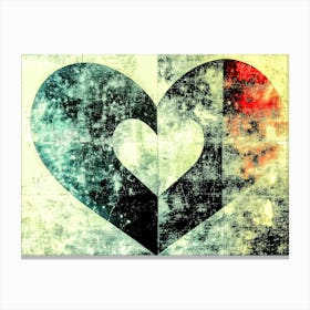 Multicolored Heart Canvas Print